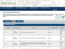 Tablet Screenshot of lakecountypurchasingportal.com